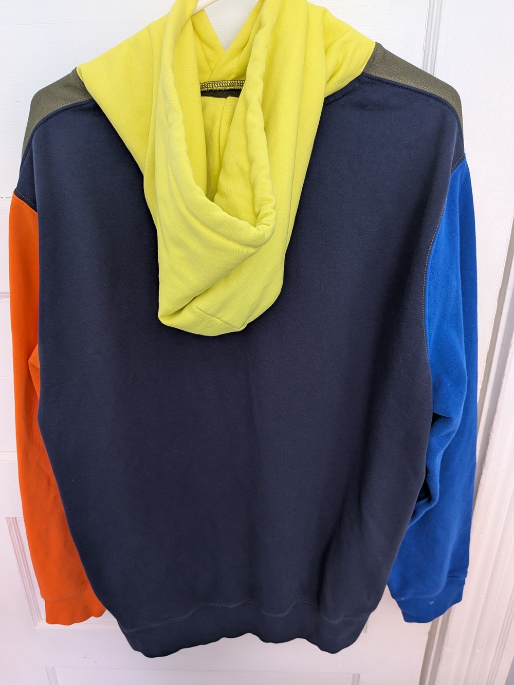 Ralph Lauren Polo Bear Colorblock Hoodie - Olive/Blue/Orange/Yellow Men's XL - Picture 2 of 8